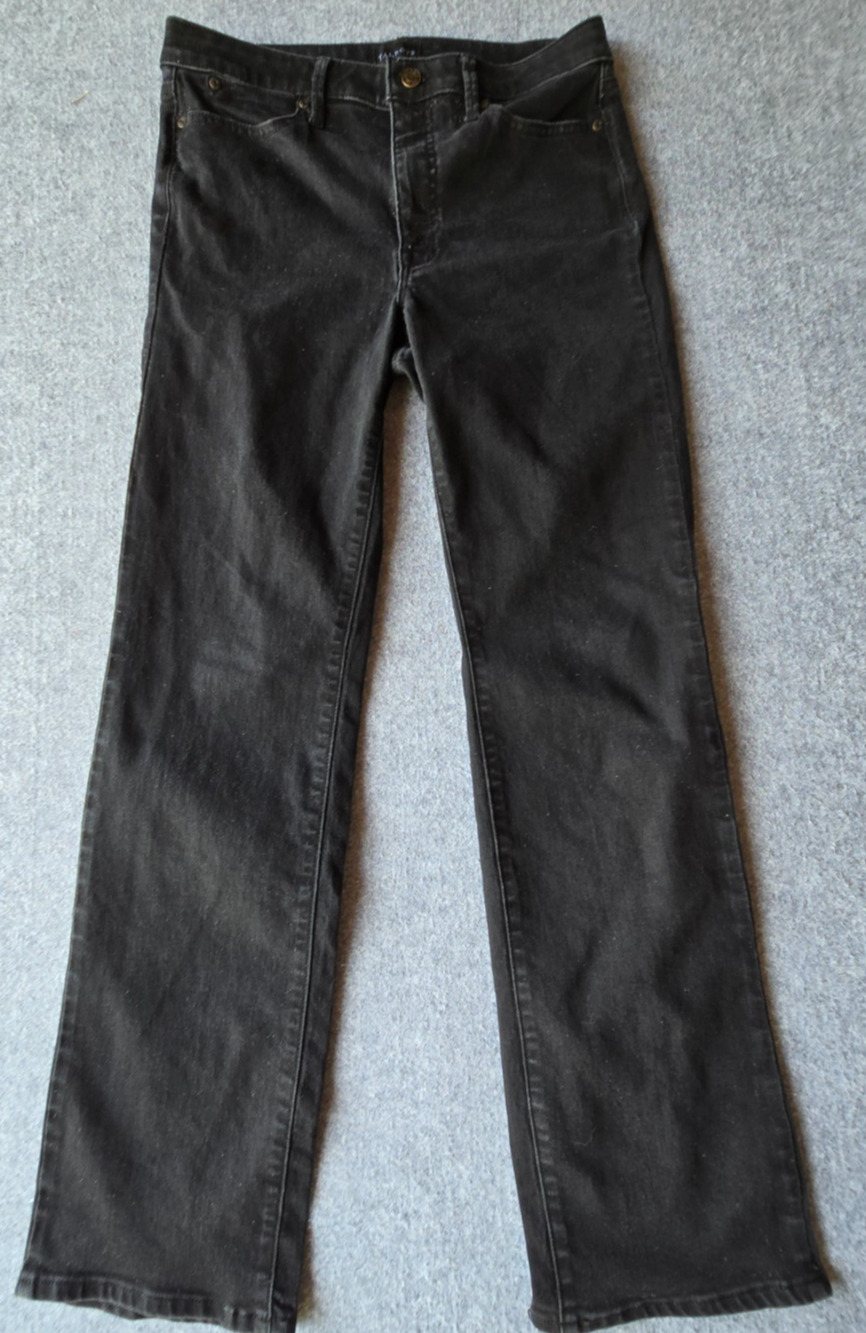 Talbots Women's Barely Boot Jeans Black Mid-Rise Size 6 (30"x30.5")